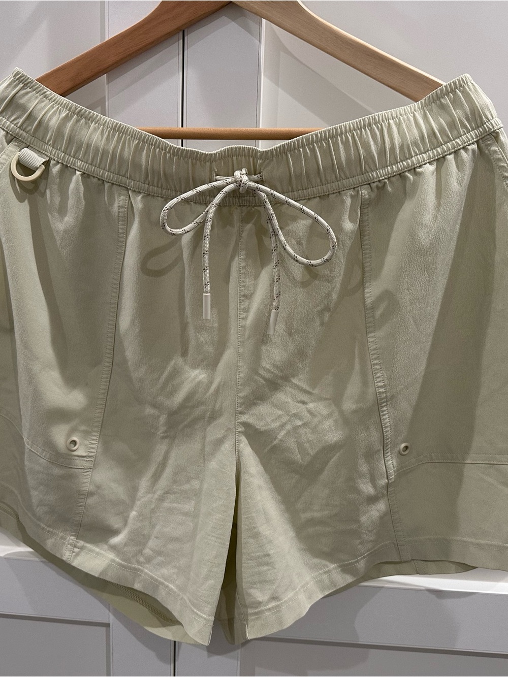 CALIA by Carrie Underwood High-Waist Drawstring Shorts in Sage